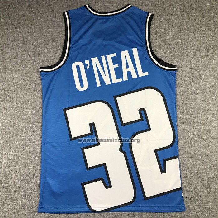 Camiseta Orlando Magic Shaquille O'Neal NO 32 Mitchell & Ness Big Face Azul